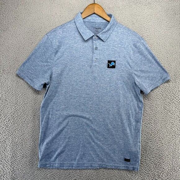 Detroit Tigers Polo Shirt men's Medium Blue J Palmer Lightweight Patch Logo - Picture 1 of 8